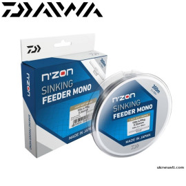 Леска Daiwa N'Zon Sinking Feeder Mono размотка 300м коричневая